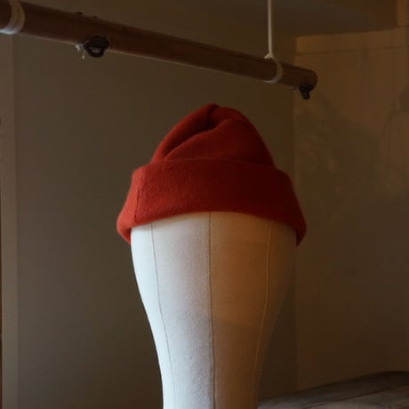 (STOCK)TWIST CAP 朱色ウール