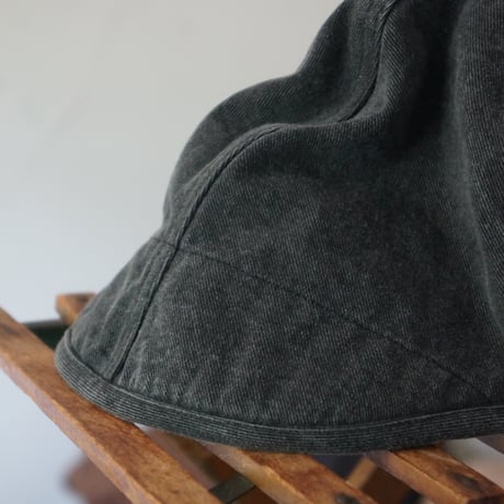 (STOCK)WORK CAP 炭✖顔料染　カツラギ