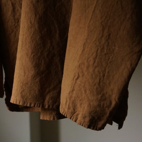 (PRE ORDER )Shawl collar SMOCK brown