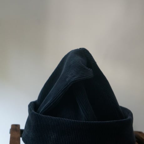 (ORDER)TWIST CAP NEW CORD GRAYISH NAVY BLUE