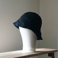 (STOCK)畑帽　綿麻BLACK DNM