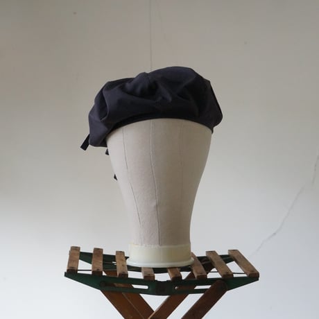 (STOCK)WRAP Beret charcoal