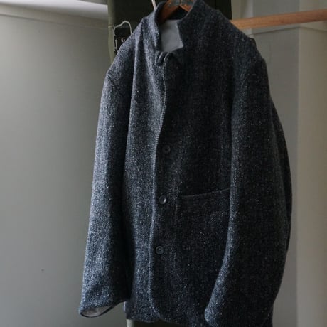 (ORDER)STAND COLLAR JACKET WOOL H/B