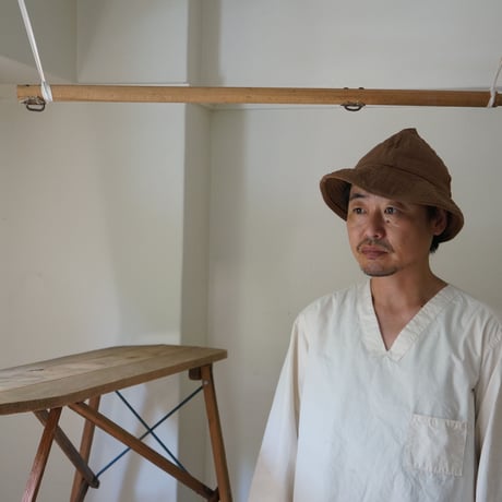 (ORDER) 畑帽　二　本間織布ヘリンボーン