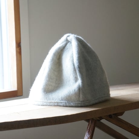 (STOCK)TWIST CAP BEANIE LIGHT GRAY WOOL