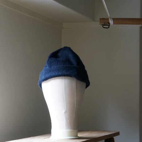 (STOCK)BOWL CAP WOOL NAVY