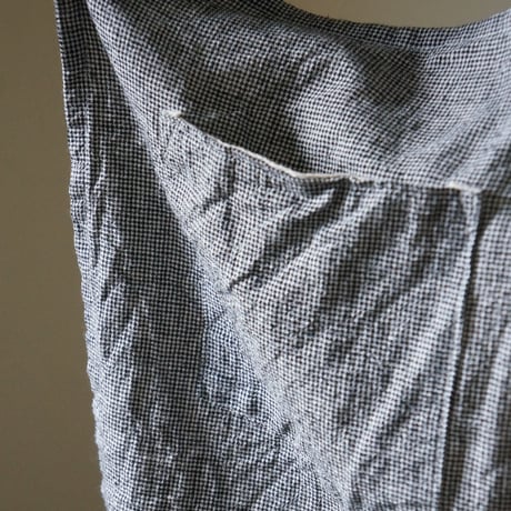 (ORDER)  APRON 綿麻千鳥格子