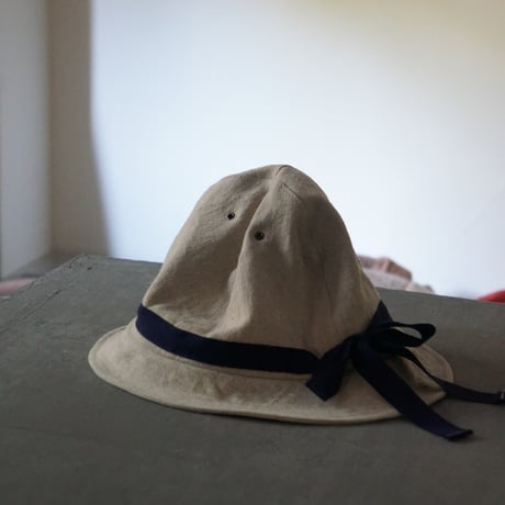 (STOCK)(Order) HUNTER HAT 綿麻 紫(ネイビー寄り)テープ