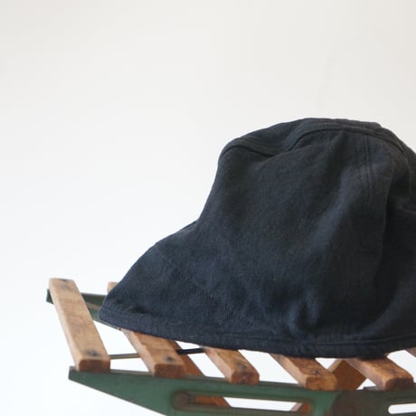 (STOCK)WORK CAP BLACK 綿麻