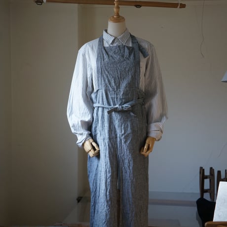 (ORDER)  APRON 綿麻千鳥格子