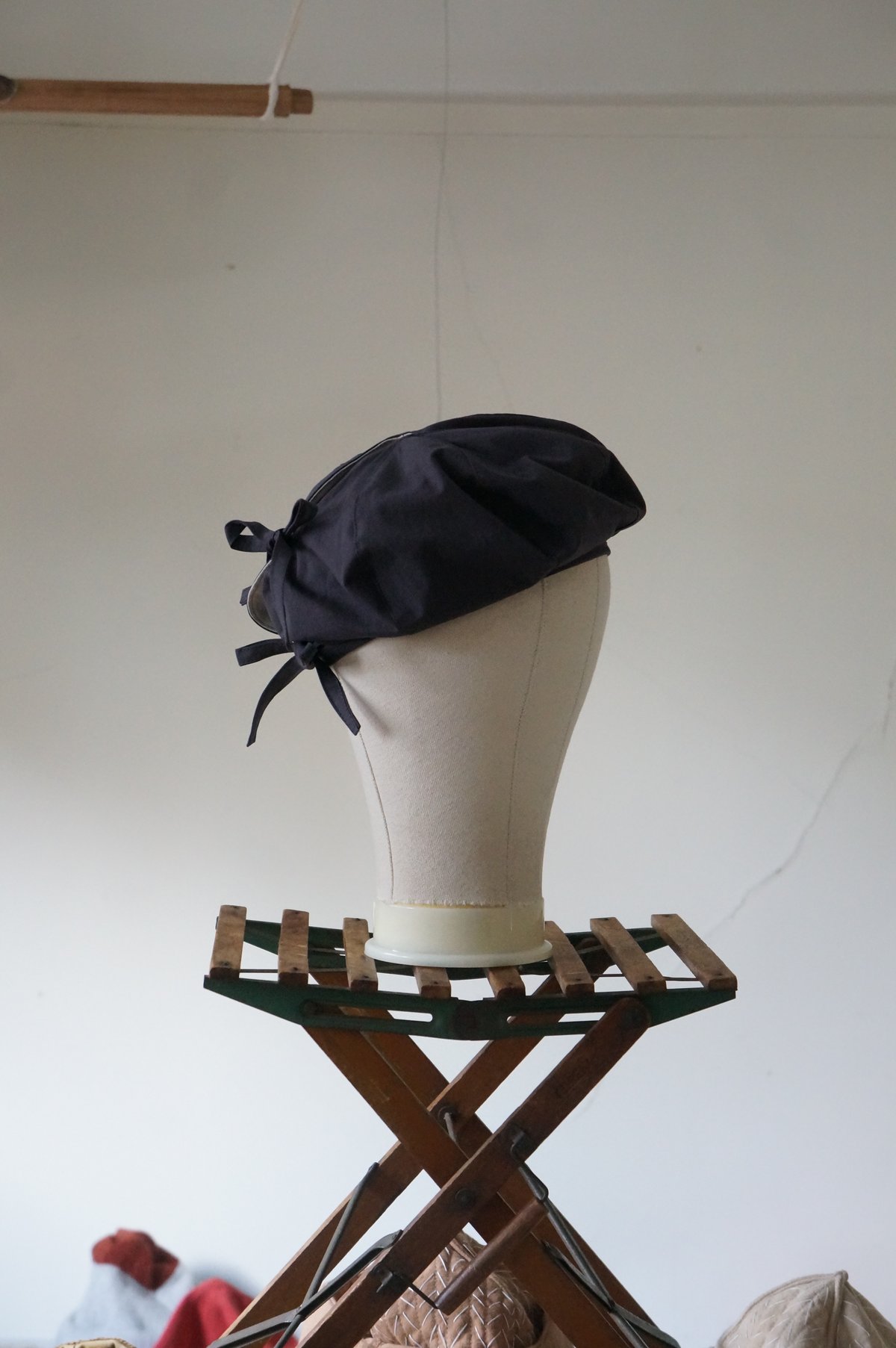 STOCK)WRAP Beret charcoal | nowhere else TATAMIZE