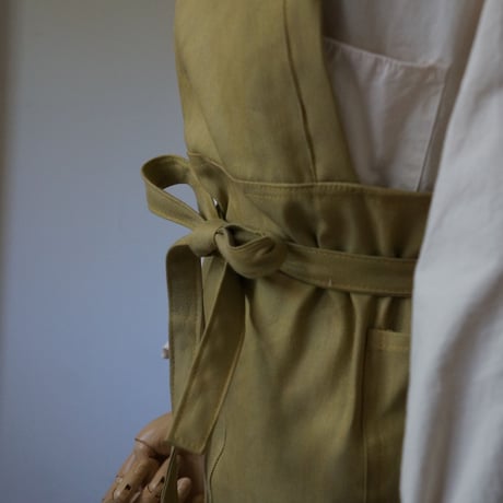 (ORDER)  APRON LINEN カラシ