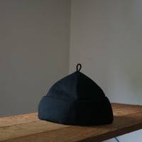 (ORDER) LINEN HUNTER CAP BLACK