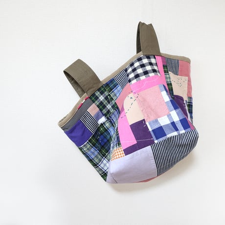 O様ご注文品　キュービックトート×BlueCheck３