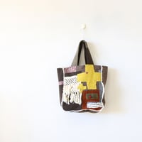 ウールのトートバッグ「cross3」