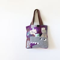 ちくちく２‐faced bag「wolf１」再4