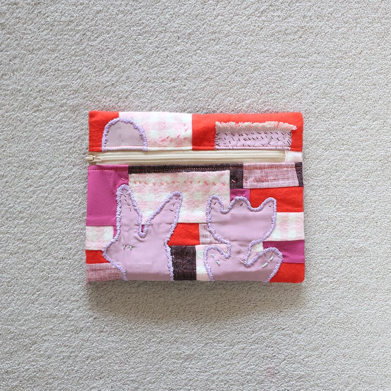 USAコットン ぺったんこポーチ