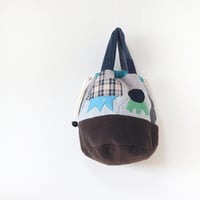 手提げ巾着バケツバッグ　ソコノカドサキ