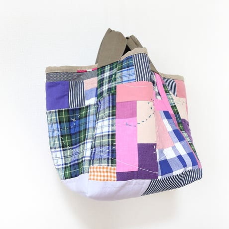 O様ご注文品　キュービックトート×BlueCheck３