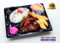 自家製デミグラスハンバーグDX弁当(海老フライ)