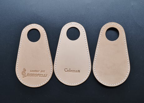 ★送料無料★Colemanコールマンガソリンランタン、カスタム３点キット★タンク底の直径１３．５ｃｍ★栃木レザー　本ヌメ（ナチュラル）★