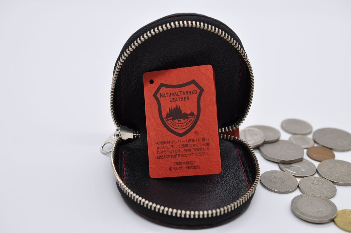 ☆送料無料☆コインケース☆ラウンドファスナー☆栃木レザー サドル