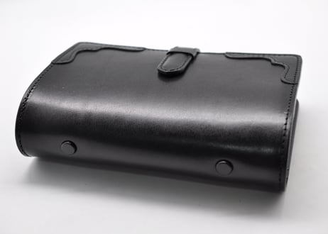 ★送料込み★システム手帳★バイブル★リング内径２5ｍｍ★栃木レザー　オイルサドル（ブラック）特A★