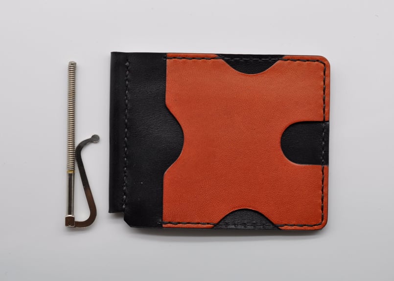 ☆送料無☆マネークリップ☆牛革(バイカラー)☆ | Leather Art KOKOPELLI