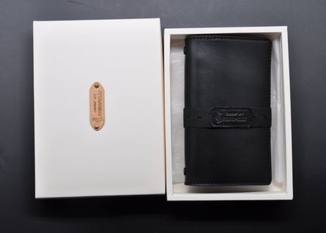 ★送料無料★システム手帳★バイブルスリム★リング内径１５ｍｍ★栃木レザーブラックサドル★