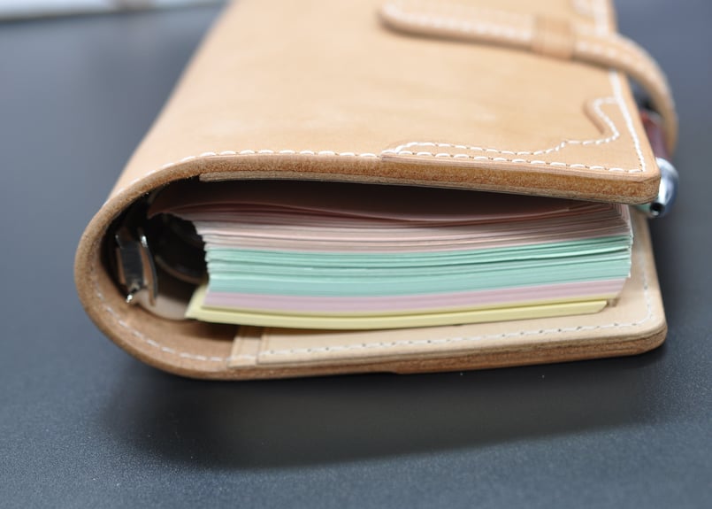 Gillio 本革 システム手帳・バイブル 25mm