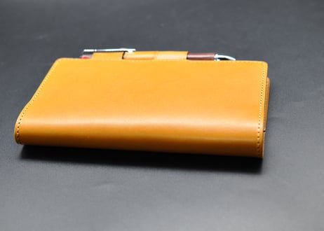 ★送料無料★コクヨ測量野帳カバー★栃木レザー　ピット本ヌメ（キャメル）★