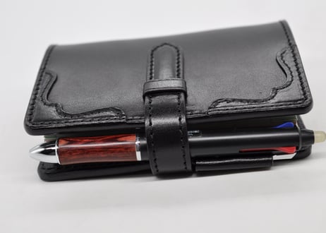 ★送料込み★システム手帳★ミニ６サイズ★リング20ｍｍ★栃木レザー　オイルサドル（ブラック）特A★