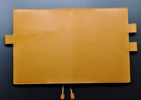 ★送料込み★本革手帳カバー★Ａ５サイズ★ほぼ日手帳カズン、NOLTY A5ウィークリーなど★栃木レザー　ピット本ヌメ(キャメル）★