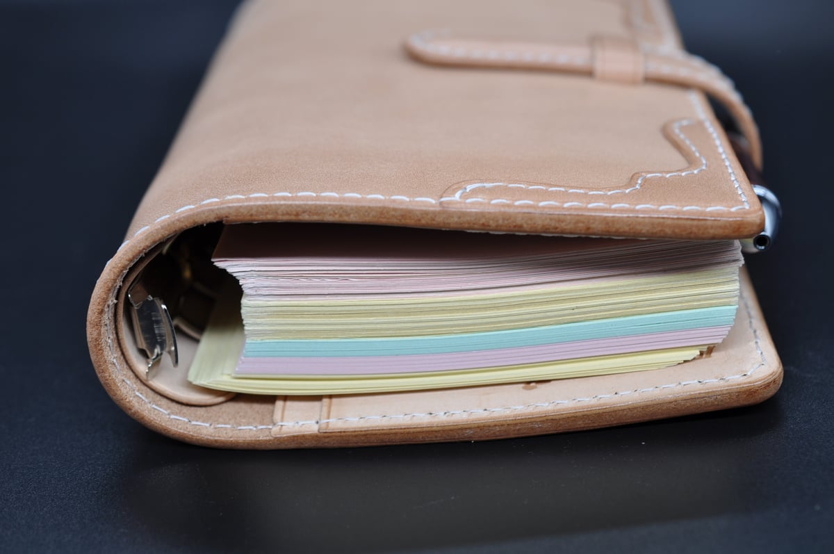 ☆送料無料☆システム手帳☆バイブル☆リング25mm☆栃木レザー