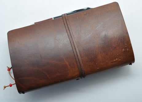 ★送料無料★トラベラーズノートカバー★レギュラーサイズ★Wickett&Craig of Americaハーネスレザー（ブラウン）★