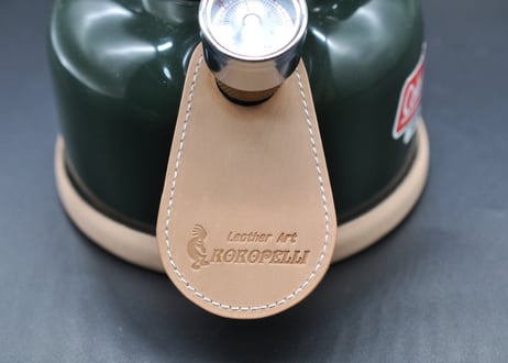 ★送料込み★Colemanコールマンケロシンランタンカスタム３点キット（リムガード、ベイルカバー、給油口エプロン）★タンク底の直径15.4ｃｍ★ヌメ革（黒）★