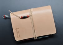 ★特売★送料込み★トラベラーズノートカバー★A6サイズ★栃木レザー　サドルレザー（ナチュラル）★②