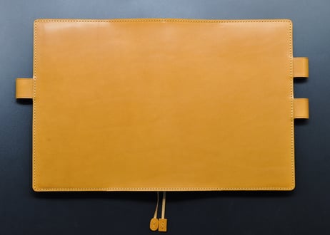★送料込み★革手帳カバー★Ａ５サイズ★ほぼ日手帳カズン、NOLTY A5ウィークリーなど★栃木レザー　ピット本ヌメ(キャメル）★
