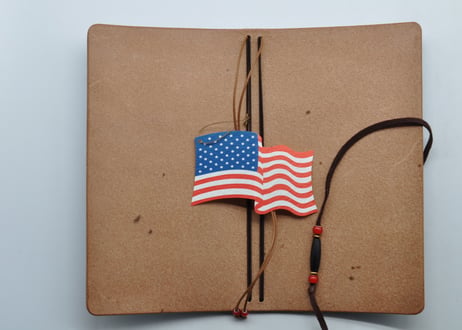 ★送料無料★トラベラーズノートカバー★レギュラーサイズ★Wickett&Craig of Americaハーネスレザー（ブラウン）★②