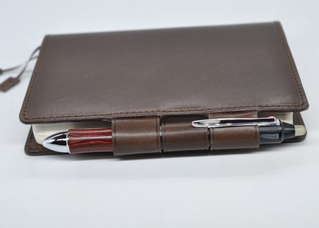 ★送料込み★ほぼ日手帳カバー★オリジナル★A6サイズ★栃木レザー　本ヌメ（チョコ）特Ａ★