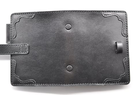 ★送料込み★システム手帳★ミニ６サイズ★リング20ｍｍ★栃木レザー　オイルサドル（ブラック）特A★
