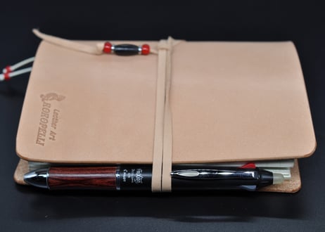 ★特売★送料込み★トラベラーズノートカバー★A6サイズ★栃木レザー　サドルレザー（ナチュラル）★②