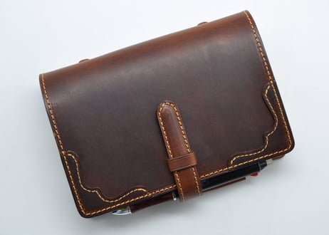 ★送料込み★システム手帳★バイブルサイズ★リング内径２５ｍｍ★Wickett&Craig of Americaハーネスレザー（ブラウン）特A★