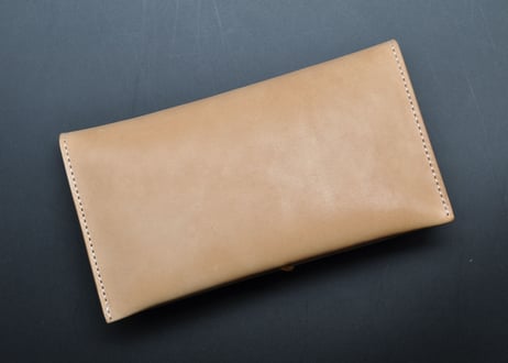 ★送料無料★通帳ケース★栃木レザー　ワイルドヌメ（ナチュラル）★