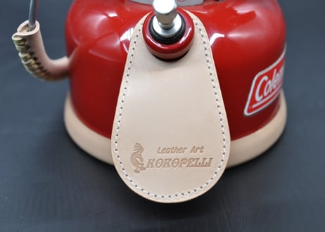 ★送料無料★Colemanコールマンガソリンランタン、カスタム３点キット★タンク底の直径１３．５ｃｍ★栃木レザー　本ヌメ（ナチュラル）★