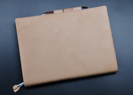 ★送料無料★コクヨ（キャンパスノート）カバー★Ｂ５変形サイズ★栃木レザーワイルドヌメ（ナチュラル）★