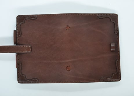 ★送料無料★システム手帳★バイブルサイズ★リング23ｍｍ★栃木レザー　オイルサドル（チョコ）★