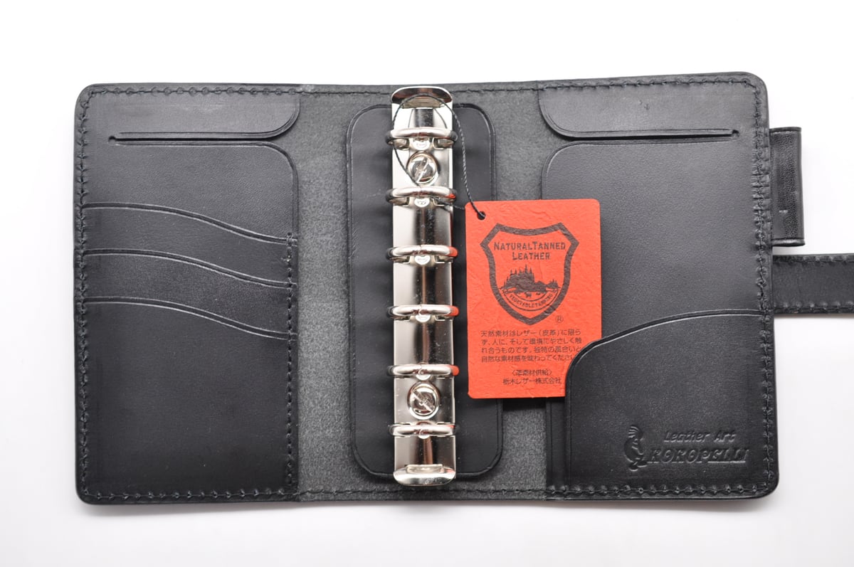 本革ミニ6システム手帳　20㎜リング　ハンドメイド　一点物　＃04 ☆送料込み☆システム手帳☆ミニ6サイズ☆リング20mm☆栃木