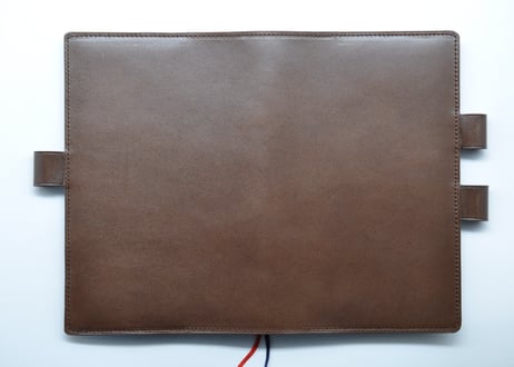 ★送料無料★ジブン手帳革カバー★A5スリムサイズ★栃木レザー　ピット本ヌメ（チョコ）★