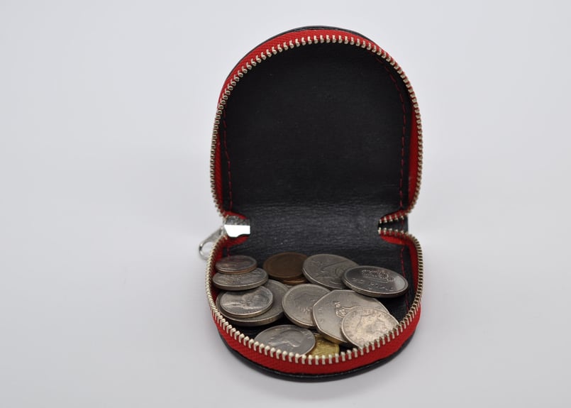 ☆送料無料☆コインケース☆ラウンドファスナー☆栃木レザーブラック